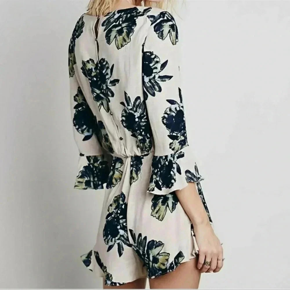Free people all the right ruffles romper xs